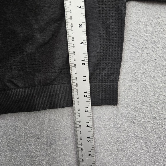 Gymshark Women Shirt M Black Vital Crop Top Activewear Crew Neck Pullover - Picture 6 of 9